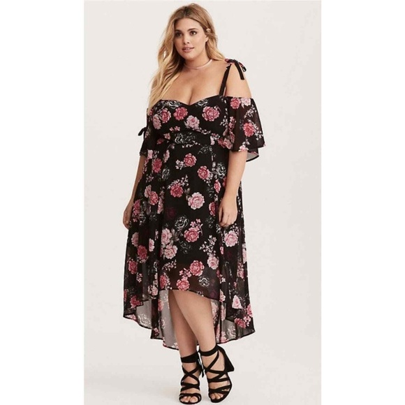 High Low Floral Dress - Picture 1 of 11